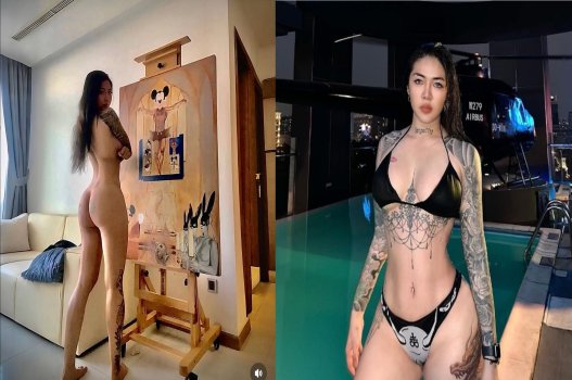 Thủy Tạ đi ra chơi với thằng bạn trai cao to